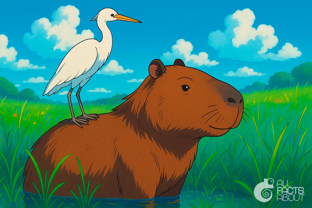 Birds help capybaras by getting rid of parasites. Birds clean capybaras by eating pests that bother them.