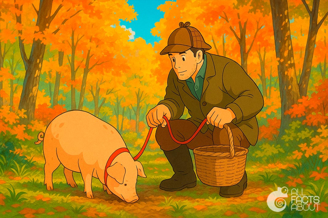 Pigs use their sharp sense of smell to sniff out hidden truffles.