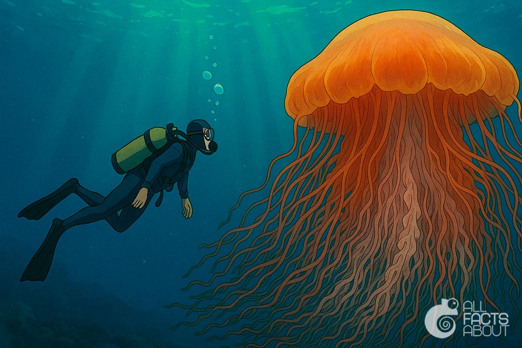 The lion’s mane jellyfish (Cyanea capillata) is the world’s largest jellyfish. The largest jellyfish in the world is the Lion's mane jellyfish (Cyanea capillata).