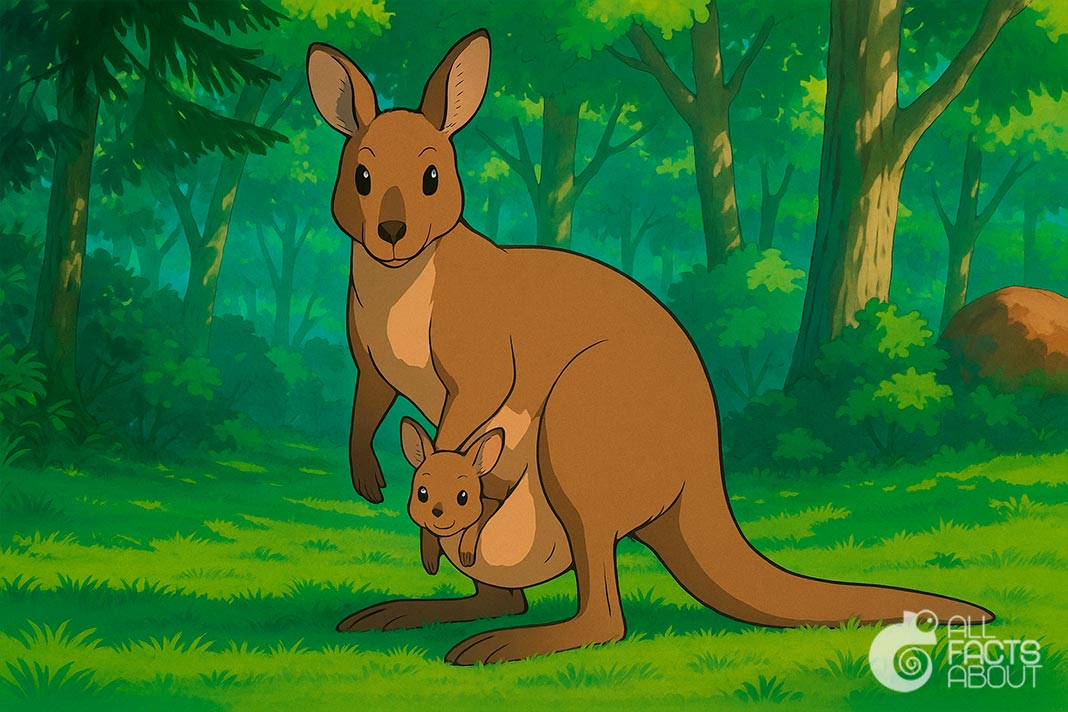 A mother kangaroo carries her joey in her pouch for up to 10 months. A mother kangaroo carries her joey in her pouch for 6 to 10 months.