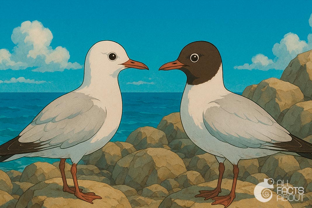 Black-headed gulls can change the color of their heads. The head color of black-headed gulls changes seasonally.