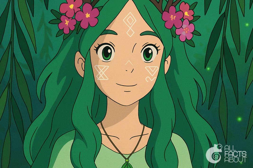 The forest spirit Mavka: The Forest Song (2023). Interpretation of Mavka, the main character from the Ukrainian animated film Mavka: The Forest Song (2023).