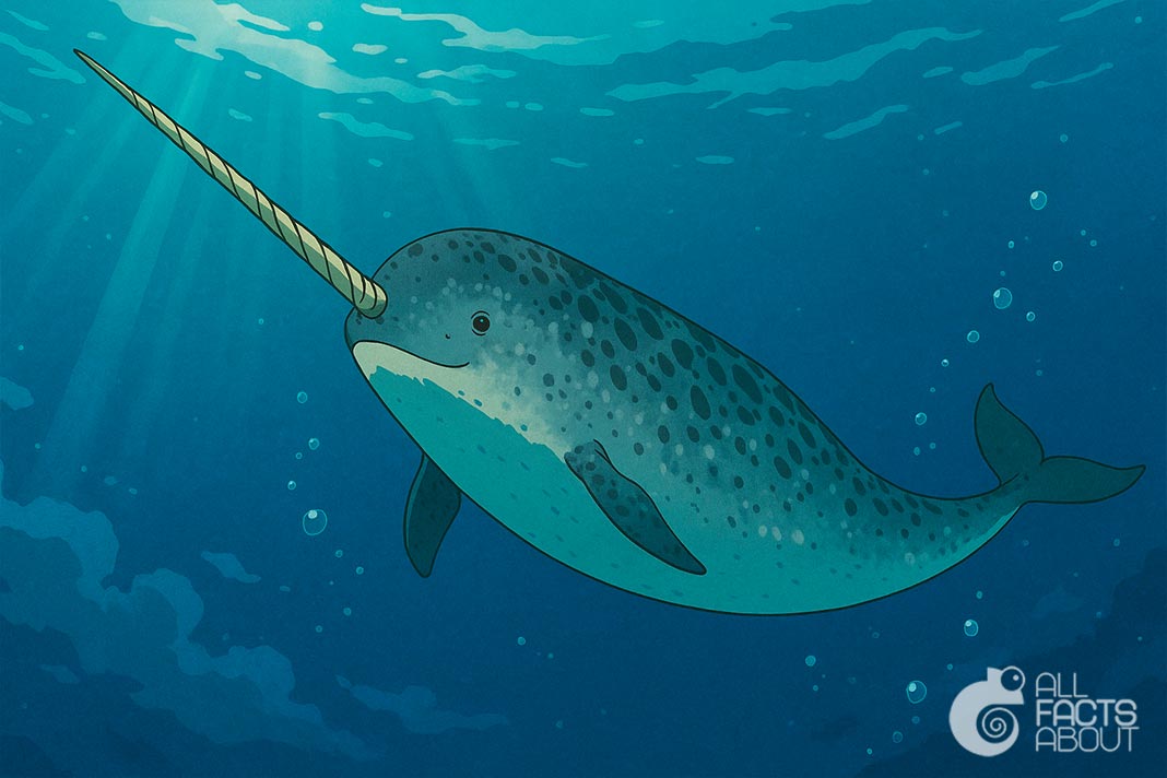 A narwhal's tusk is actually an elongated tooth. Narwhal tusk: an elongated tooth protruding from its head.